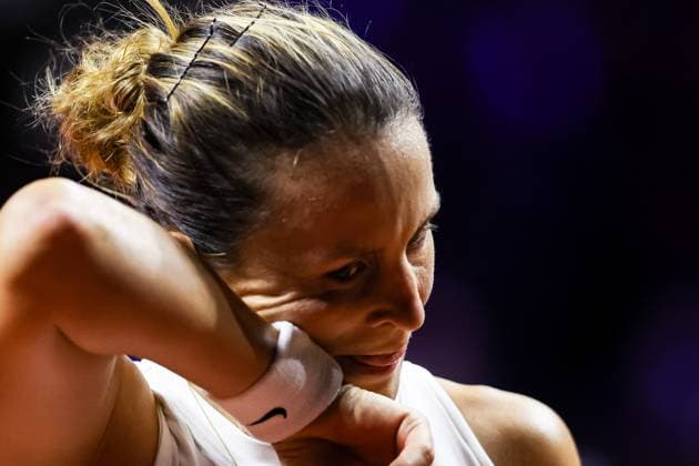 im Bild Tatjana Maria Tatjana Maria GER vs Ella Seidel GER GER, Porsche Tennis Grand Prix GP Stuttgart 2025, WTA500, 16.04.2025 GER, Porsche Tennis Grand Prix GP Stuttgart 2025, WTA500, 16.04.2025 Stuttgart Copyright: xEibner-Pressefoto RogerxBuerkex EP