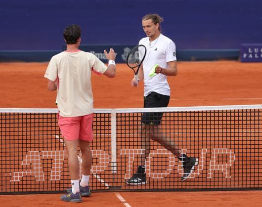 16.04.2025, BMW Open MTTC Iphitos ATP, Tennis Herren Tour 500, Muenchen, Tennis, im Bild: Alexander Zverev (GER) Siegt vs Daniel Altmaier (GER)