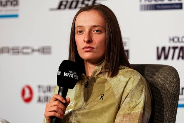 Iga Swiatek im Interview GER, Porsche Tennis Grand Prix GP Stuttgart 2025, WTA500, 16.04.2025 GER, Porsche Tennis Grand Prix GP Stuttgart 2025, WTA500, 16.04.2025 Stuttgart Copyright: xEibner-Pressefoto RogerxBuerkex EP