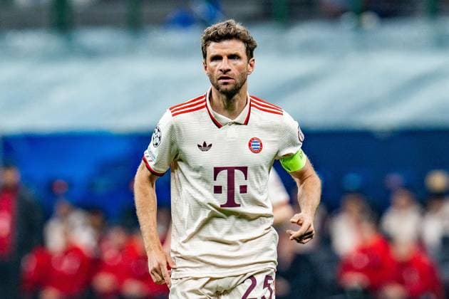 16.04.2025, Inter Mailand vs. FC Bayern München, UEFA Champions League, Viertelfinale-Rückspiel Thomas Müller (FC Bayern Muenchen, 25) Copyright: xBahhoxKarax