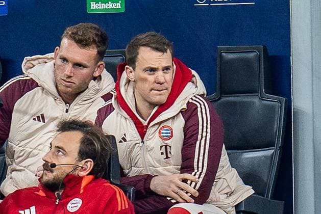 16.04.2025, Inter Mailand vs. FC Bayern München, UEFA Champions League, Viertelfinale-Rückspiel Manuel Neuer (FC Bayern Muenchen, 1) sitzt auf der Bank Copyright: xBahhoxKarax