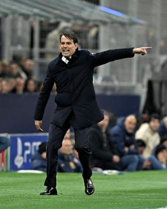 16.04.2025, Fussball UEFA Championsleague 2024 2025: Viertelfinale Rückspiel, Inter Mailand - FC Bayern München, im Giuseppe Meazza Stadion (Mailand), Trainer Simone Inzaghi (Inter Mailand) in Rage