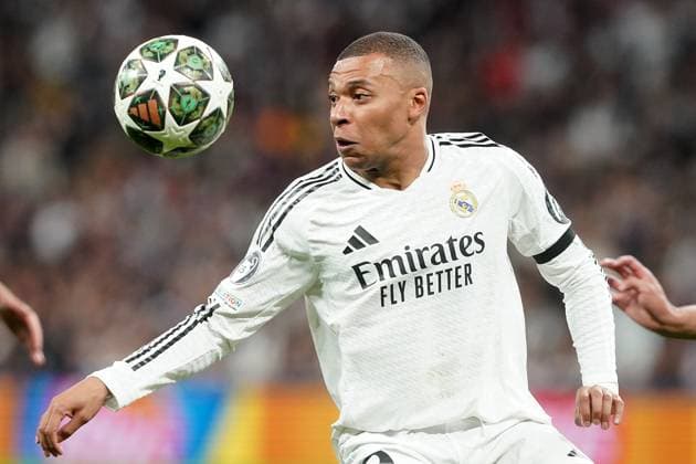 REAL MADRID CF v ARSENAL FC. CHAMPIONS LEAGUE 2024 2025. ROUND OF 8. 2ND LEG MATCH. Real Madrid CF s Kylian Mbappe during Champions League 2024 2025 Round of 8 2nd leg match. April 16,2025. (ALTERPHOTOS Acero) MadridSpain  Copyright: xAcerox