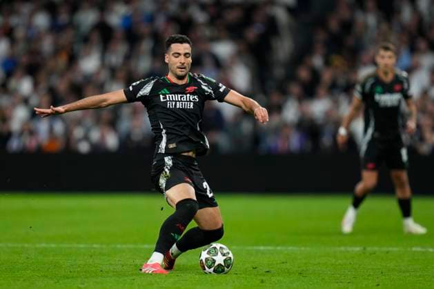 ESP: Real Madrid - Arsenal FC. UEFA Champions League match. Quarter-finals. Second leg. Mikel Merino of Arsenal FC during the UEFA Champions League match, Quarter-finals, second leg, between Real Madrid and Arsenal FC played at Santiago Bernabeu Stadium on April 16, 2025 in Madrid Spain. kpng Copyright: xCesarxCebollax xPRESSINPHOTOx PS_250416_RMA_ARS_048
