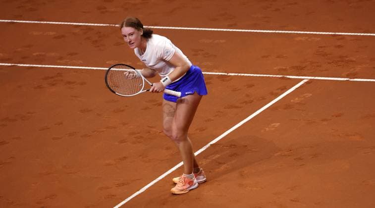 Stuttgart , Porsche Tennis Grand Prix , Ella Seidel (GER) jubelt und ballt die Faust