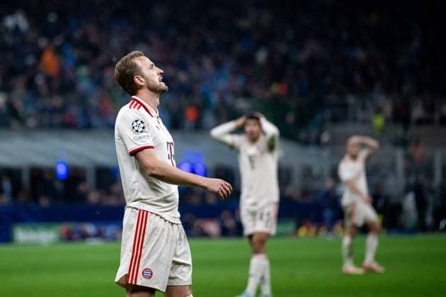 Sport Bilder des Tages Harry Kane (FC Bayern Muenchen, 09) aergert sich ueber eine vergebene Torchance, ITA, Inter Mailand vs FC Bayern Muenchen, Fussball, UEFA Champions League, Viertelfinale Rueckspiel, Saison 2024 2025, 16.04.2025 ITA, Inter Mailand vs FC Bayern Muenchen, Fussball, UEFA Champions League, Viertelfinale Rueckspiel, Saison 2024 2025, 16.04.2025 Milano Copyright: xEibner-Pressefoto Memmlerx EP_MMR