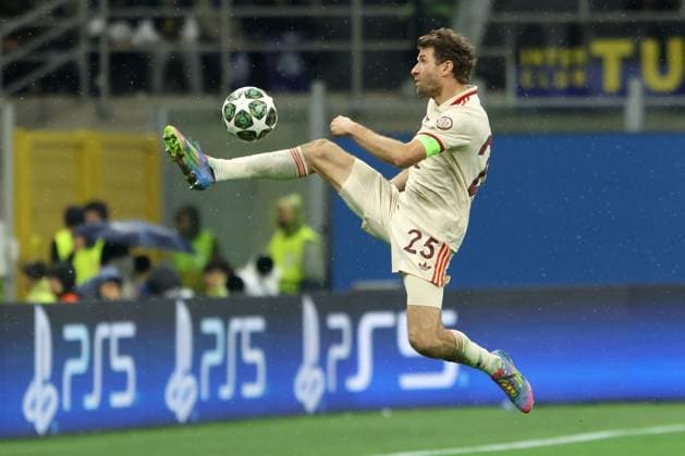 THOMAS MULLER, Bayern Monaco, Champions League, 2024-25, Inter vs Bayern Munich 2-2, 16-04-2025, Azione, Action, Single shot CHAMPIONS LEAGUE 2024-25 INTER-BAYERN MONACO 2-2