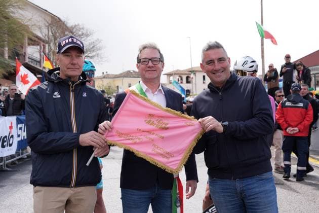 the start of the Giro d™Abruzzo, stage 3 from San Demetrio ne Vestini to Roccaraso (Aremogna) (160 km) - Abruzzo - Thursday, April 17, 2025. - cycling .  Copyright: xMassimoxPaolone LaPressex