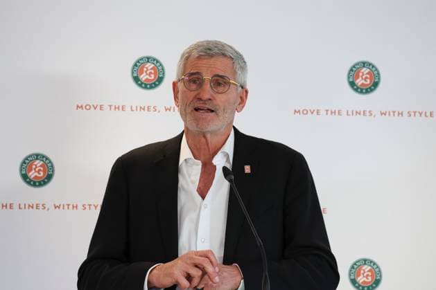 Tennis, French Open in Paris, Pressetermin TENNIS : Conference de presse Roland Garros 2025- 17 04 2025 Amelie Mauresmo et Gilles Moretton ParisFrance  Copyright: xMichtofx