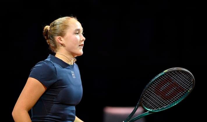 Mirra Andreeva (RUS) Tennis Damen Porsche-Cup Porsche Tennis Grand Prix GP Stuttgart 2025 Porsche Arena 17.04.2024 DFL REGULATIONS PROHIBIT ANY USE OF PHOTOGRAPHS AS IMAGE SEQUENCES AND OR QUASI-VIDEO Tennis Damen Porsche-Cup Porsche Tennis Grand Prix GP Stuttgart 2025