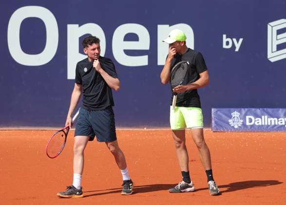 17.04.2025, BMW Open MTTC Iphitos ATP, Tennis Herren Tour 500, Muenchen, Tennis, im Bild: Justin Engel und Max Hans Rehberg (GER)