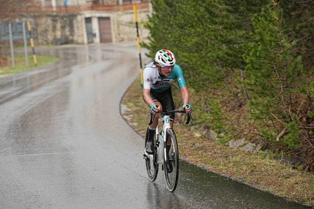 CALLEJAS SANTOS Edison Alejandro cycles during the Giro d™Abruzzo, stage 3 from San Demetrio ne Vestini to Roccaraso (Aremogna) (160 km) - Abruzzo - Thursday, April 17, 2025. - cycling .  Copyright: xMarcoxAlpozzi LaPressex