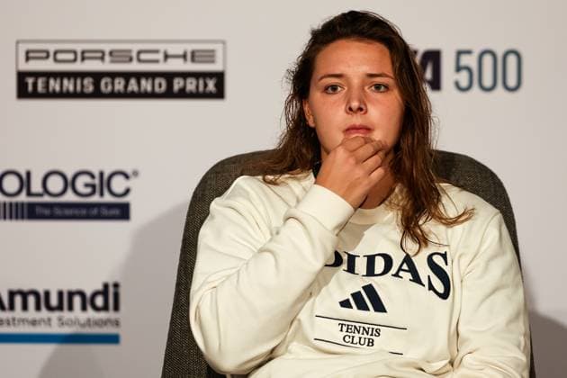 Jule Niemeier im Interview nach dem Spiel GER, Porsche Tennis Grand Prix GP Stuttgart 2025, WTA500, 17.04.2025 GER, Porsche Tennis Grand Prix GP Stuttgart 2025, WTA500, 17.04.2025 Stuttgart Copyright: xEibner-Pressefoto RogerxBuerkex EP