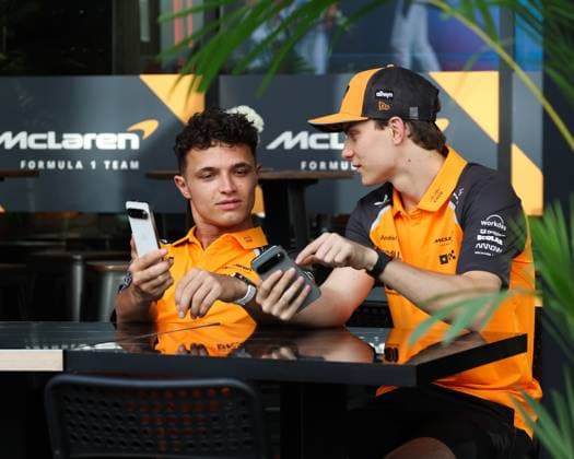 4 Lando Norris, McLaren F1 Team 81 Oscar Piastri, McLaren F1 Team F1 Grand Prix of Saudi Arabia at Jeddah Corniche Circuit (Photo by HOCH ZWEI) Jeddah Saudi Arabia