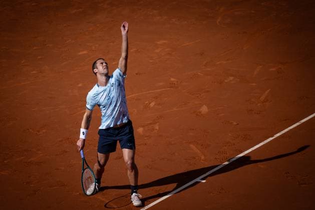 Laslo Djere (Serbia) seen during the round of 16 match for the ATP, Tennis Herren 500 Barcelona Open Banc Sabadell 2025 - Conde de Godo at Real Club de Tenis de Barcelona, in Barcelona, Spain on April 17, 2025. Photo by Felipe Mondino Copyright: x@FELIPExMONDINOx