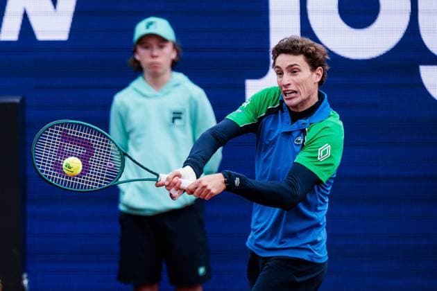BMW Open München ATP, Tennis Herren 500; 17.04.2025 Ugo Humbert (Frankreich) im Match gegen Fabian Marozsan (Ungarn) BMW Open by Bitpanda München ATP 500: Tag 6, München, MTTC Iphitos am 17.04.2025 Copyright: xBEAUTIFULxSPORTS Wunderlx