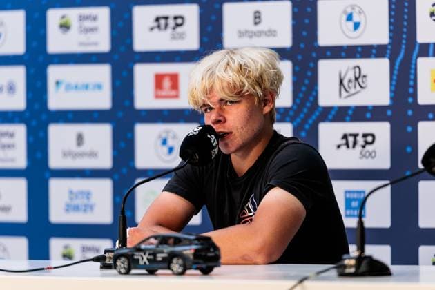 BMW Open München ATP, Tennis Herren 500; 17.04.2025 Pressekonferenz Diego Dedura-Palomero (Deutschland) BMW Open by Bitpanda München ATP 500: Tag 6, München, MTTC Iphitos am 17.04.2025 Copyright: xBEAUTIFULxSPORTS Wunderlx
