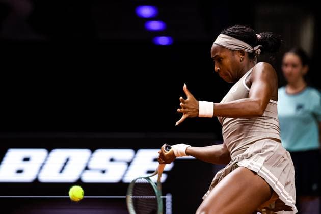 im Bild Coco Gauff USA Coco Gauff USA vs Ella Seidel GER GER, Porsche Tennis Grand Prix GP Stuttgart 2025, WTA500, 17.04.2025 GER, Porsche Tennis Grand Prix GP Stuttgart 2025, WTA500, 17.04.2025 Stuttgart Copyright: xEibner-Pressefoto RogerxBuerkex EP