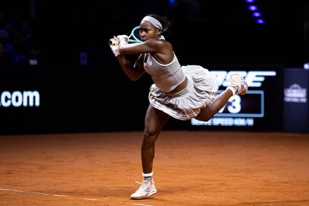 im Bild Coco Gauff USA Coco Gauff USA vs Ella Seidel GER GER, Porsche Tennis Grand Prix GP Stuttgart 2025, WTA500, 17.04.2025 GER, Porsche Tennis Grand Prix GP Stuttgart 2025, WTA500, 17.04.2025 Stuttgart Copyright: xEibner-Pressefoto RogerxBuerkex EP