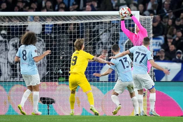 Lazio™s goalkeeper Christos Mandas during the UEFA Europa League between Lazio and Bodo Glimt at the Olympic Stadium in Rome, Italy - Thursday 17 April 2025 - Soccer  Copyright: xAlfredoxFalcone LaPressex