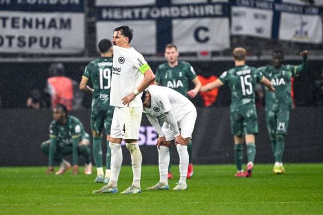 Robin Koch (Eintracht Frankfurt, 04) ist enttauescht, GER, Eintracht Frankfurt vs. Tottenham Hotspur, Fussball, UEFA Europa League, Viertelfinale, Saison 2024 2025, 17.04.2025. GER, Eintracht Frankfurt vs. Tottenham Hotspur, Fussball, UEFA Europa League, Viertelfinale, Saison 2024 2025, 17.04.2025. Frankfurt Copyright: xEibner-Pressefoto FlorianxWiegandx EP_FWD