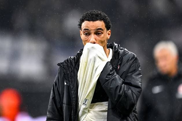 Hugo Ekitike (Eintracht Frankfurt, 11) ist enttauescht, GER, Eintracht Frankfurt vs. Tottenham Hotspur, Fussball, UEFA Europa League, Viertelfinale, Saison 2024 2025, 17.04.2025. GER, Eintracht Frankfurt vs. Tottenham Hotspur, Fussball, UEFA Europa League, Viertelfinale, Saison 2024 2025, 17.04.2025. Frankfurt Copyright: xEibner-Pressefoto FlorianxWiegandx EP_FWD