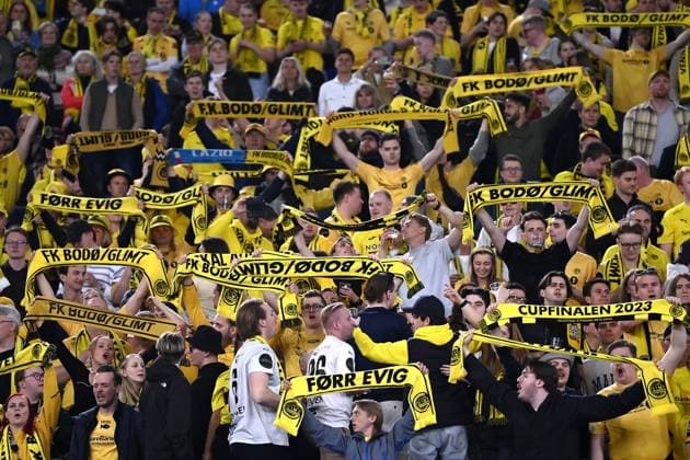 As Roma 17 04 2025 - Europa League Lazio-FK Bodo Glimt foto Antonello Sammarco Image nella foto: tifosi Bodo Glimt 