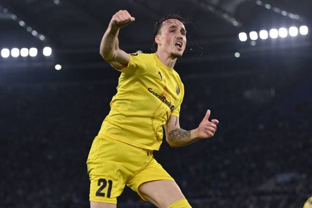 As Roma 17 04 2025 - Europa League Lazio-FK Bodo Glimt foto Antonello Sammarco Image nella foto: esultanza gol Andreas Helmersen 