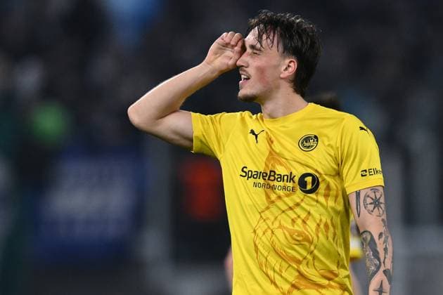 As Roma 17 04 2025 - Europa League Lazio-FK Bodo Glimt foto Antonello Sammarco Image nella foto: esultanza gol Andreas Helmersen 