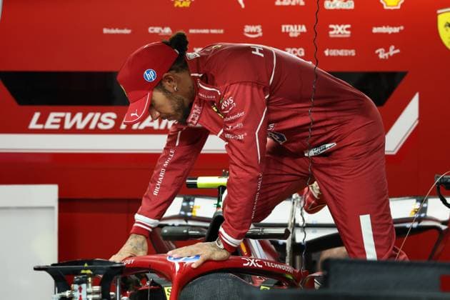 44 Lewis Hamilton (GBR) Scuderia Ferrari HP (ITA) SF25 Ferrari during the 2025 Formula One STC Saudi Arabian Grand Prix, 5th round of the 2025 Formula 1 World Championship, WM, Weltmeisterschaft taking place from April 18 to 20, 2025 at Jeddah Corniche Circuit in Jeddah, Saudi Arabia. (Photo by Philippe Nanchino Eurasia Images) Jeddah Jeddah Corniche Circuit Saudi Arabia