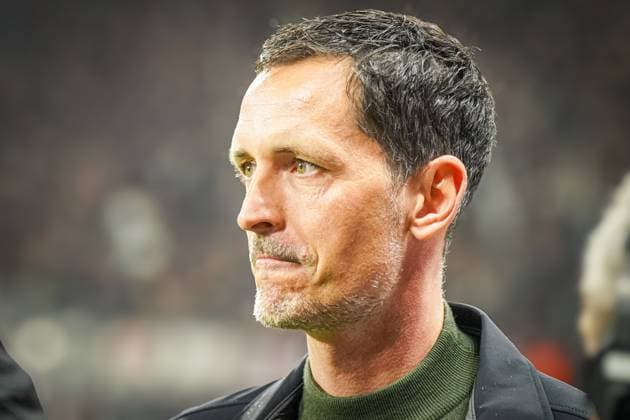 Fussball UEFA Europa League 2024 2025, Viertelfinale (Rückspiel) - Eintracht Frankfurt vs. Tottenham Hotspur - Deutsche-Bank-Park (Frankfurt): Dino Toppmöller Dino Toppmoeller (Trainer, Eintracht Frankfurt) Copyright: xJOERANxSTEINSIEKx