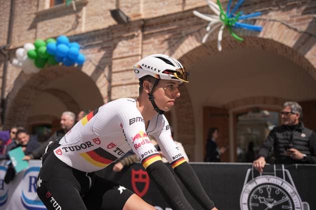 Brenner Marco Of Tudor Pro Cycling Team during the Giro d™Abruzzo, final stage from Corropoli to Isola del Gran Sasso (Santuario di San Gabriele (164 km) - Abruzzo, Italy - Friday, April 18, 2025. - cycling .  Copyright: xMarcoxAlpozzi LaPressex