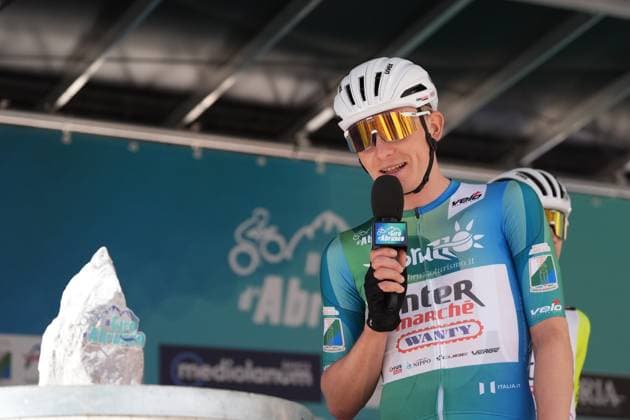 Zimmermann Georg Of IntermarchÃ - Wanty during the Giro d™Abruzzo, final stage from Corropoli to Isola del Gran Sasso (Santuario di San Gabriele (164 km) - Abruzzo, Italy - Friday, April 18, 2025. - cycling .  Copyright: xMassimoxPaolone LaPressex