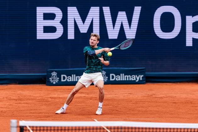 BMW Open München ATP, Tennis Herren 500; 18.04.2025 David Goffin (Belgien) im Match gegen Francisco Cerundolo (Argentinien) BMW Open by Bitpanda München ATP 500: Tag 7, München, MTTC Iphitos am 18.04.2025 Copyright: xBEAUTIFULxSPORTS Wunderlx