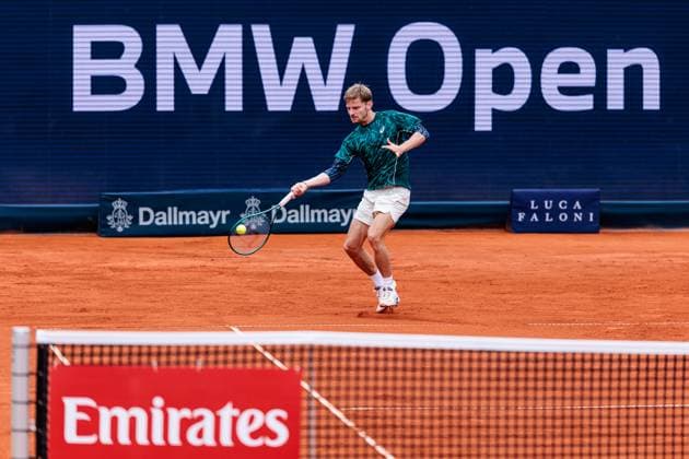BMW Open München ATP, Tennis Herren 500; 18.04.2025 David Goffin (Belgien) im Match gegen Francisco Cerundolo (Argentinien) BMW Open by Bitpanda München ATP 500: Tag 7, München, MTTC Iphitos am 18.04.2025 Copyright: xBEAUTIFULxSPORTS Wunderlx