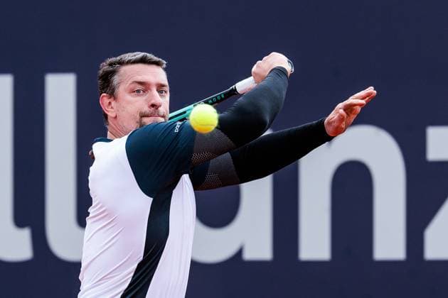 BMW Open München ATP, Tennis Herren 500; 18.04.2025 Allianz Para Trophy Joachim Gerard (Belgien) im Match gegen Alfie Hewett (Grossbritannien) BMW Open by Bitpanda München ATP 500: Tag 7, München, MTTC Iphitos am 18.04.2025 Copyright: xBEAUTIFULxSPORTS Wunderlx