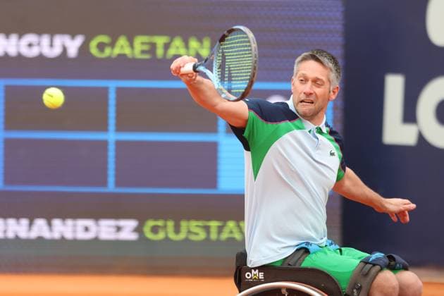 Gaetan Menguy (FRA) Rollstuhltennis, Allianz Para Trophy im Rahmen der BMW Open, Portraet, Portrait, Wheelchair Tennis, Tennis BMW Open by Bitpanda ATP, Tennis Herren 500 München 17.04.2025 FOTO: Mladen Lackovic LakoPress