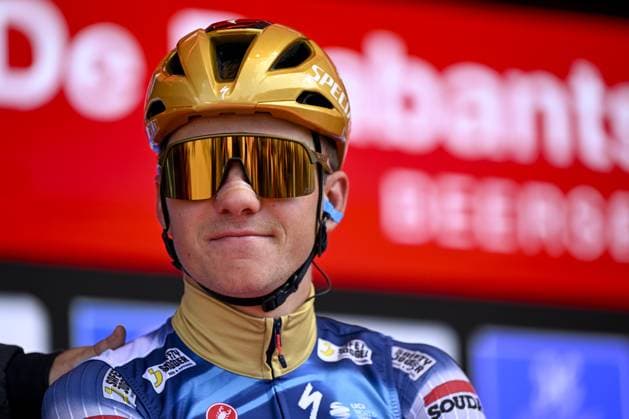 Belgian Remco Evenepoel of Soudal Quick-Step pictured at the start of the men s Brabantse Pijl one day cycling race, 162,5km from Huizingen, Beersel to Overijse on Friday 18 April 2025. TOM GOYVAERTS TomxGoyvaerts  x121141307x