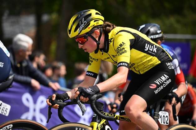 Brabantse Pijl Women 2025 cycling race OVERIJSE, BELGIUM - APRIL 18 : Bunel Marion (FRA) of Team Visma I Lease a Bike during the Women Elite UCI 1.Pro 65th Flanders Classics Brabantse Pijl Women cycling race with start in Beersel and finish in Overijse (125,7 km) on April 18, 2025 in Overijse, Belgium, 18 04 2025 ( Motordriver Serge Seynaeve & Overijse Belgium  Copyright: xTomasxSiskx