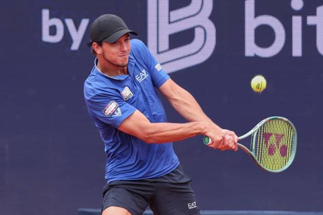 Luciano Darderi (ITA) Tennis - BMW Open 2025 - ATP, Tennis Herren - MTTC Iphitos - Munich - - Germany - 18 April 2025. Copyright: xJuergenxHasenkopfx