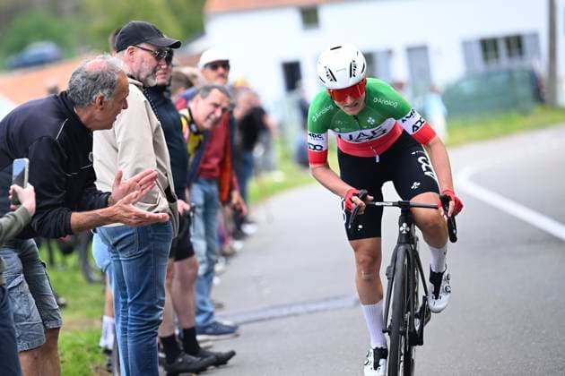 Brabantse Pijl Women 2025 cycling race OVERIJSE, BELGIUM - APRIL 18 : Longo Borghini Elisa (ITA) of UAE Team ADQ during the Women Elite UCI 1.Pro 65th Flanders Classics Brabantse Pijl Women cycling race with start in Beersel and finish in Overijse (125,7 km) on April 18, 2025 in Overijse, Belgium, 18 04 2025 ( Motordriver Serge Seynaeve & Overijse Belgium  Copyright: xTomasxSiskx