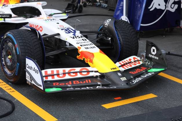F1 - SAUDI ARABIAN GRAND PRIX 2025 Visa Cash App RB F1 Team, mechanical detail front wing during the Formula 1 STC Saudi Arabian Grand Prix 2025, 5th round of the 2025 FIA Formula One World Championship, WM, Weltmeisterschaft from April 18 to 20, 2025 on the Jeddah Corniche Circuit, in Jeddah, Saudi Arabia - JeddahSaudi Arabia  Copyright: xANTONINxVINCENTx