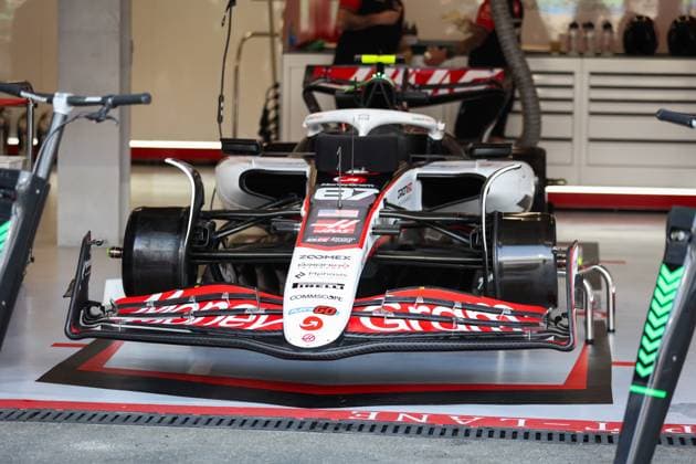 F1 - SAUDI ARABIAN GRAND PRIX 2025 Haas F1 Team VF-25, Mechanical detail, front wing aileron during the Formula 1 STC Saudi Arabian Grand Prix 2025, 5th round of the 2025 FIA Formula One World Championship, WM, Weltmeisterschaft from April 18 to 20, 2025 on the Jeddah Corniche Circuit, in Jeddah, Saudi Arabia - JeddahSaudi Arabia  Copyright: xANTONINxVINCENTx