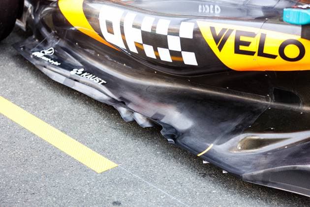 F1 - SAUDI ARABIAN GRAND PRIX 2025 McLaren F1 Team MCL39, mechanical detail floor body during the Formula 1 STC Saudi Arabian Grand Prix 2025, 5th round of the 2025 FIA Formula One World Championship, WM, Weltmeisterschaft from April 18 to 20, 2025 on the Jeddah Corniche Circuit, in Jeddah, Saudi Arabia - JeddahSaudi Arabia  Copyright: xANTONINxVINCENTx