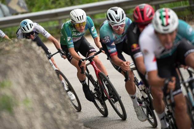 Zimmermann Georg Of IntermarchÃ - Wanty (Leader) during the Giro d™Abruzzo, final stage from Corropoli to Isola del Gran Sasso (Santuario di San Gabriele (164 km) - Abruzzo, Italy - Friday, April 18, 2025. - cycling .  Copyright: xMarcoxAlpozzi LaPressex