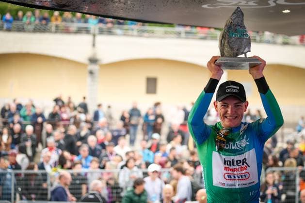Sport Themen der Woche KW16 Sport Bilder des Tages Georg Zimmermann (IntermarchÃ - Wanty) winner the Giro d™Abruzzo, stage from Corropoli to Isola del Gran Sasso (Santuario di San Gabriele (164 km) - Abruzzo - Friday, April 18, 2025. - cycling .  Copyright: xAlessandroxGaroflox LaPressex