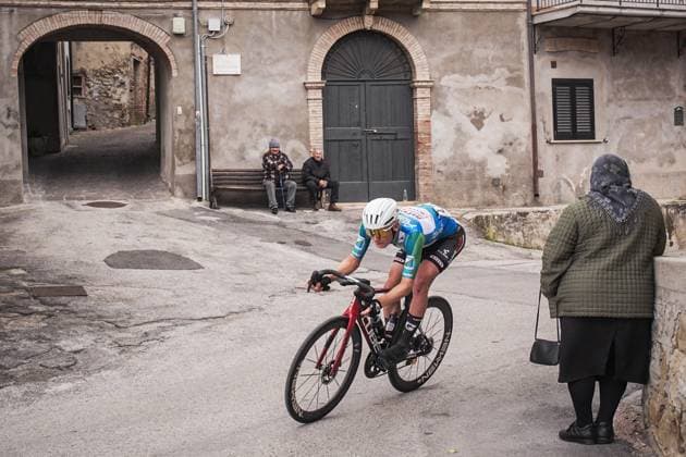 Zimmermann Georg Of IntermarchÃ - Wanty during the Giro d™Abruzzo, stage from Corropoli to Isola del Gran Sasso (Santuario di San Gabriele (164 km) - Abruzzo - Friday, April 18, 2025. - cycling .  Copyright: xMarcoxAlpozzi LaPressex