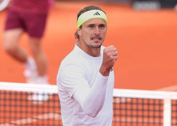 Alexander Zverev (GER) macht die Faust und jubelt, Jubel, Freude, Emotion Tennis - BMW Open 2025 - ATP, Tennis Herren 500 - MTTC Iphitos - Munich - - Germany - 18 April 2025. Copyright: xJuergenxHasenkopfx