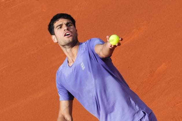 Barcelona, Spain, Barcelona Open Banc Sabadell 2025, ATP, Tennis Herren 500 match, Quarter-Finals between Carlos Alcaraz and Alex de Minaur, Real Club de Tenis Barcelona, Barcelona, Spain, 18 abril 2025 Copyright: xBaguxBlancox xPressinphotox