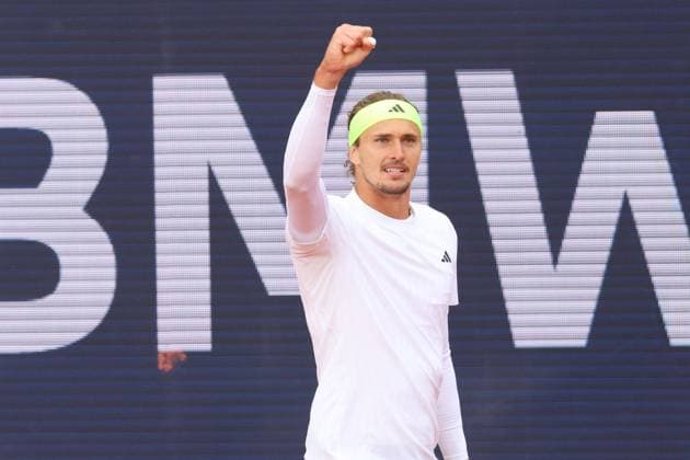 Alexander Zverev (GER) jubelt, Jubel, Tennis BMW Open by Bitpanda ATP, Tennis Herren 500 München 18.04.2025 FOTO: Mladen Lackovic LakoPress